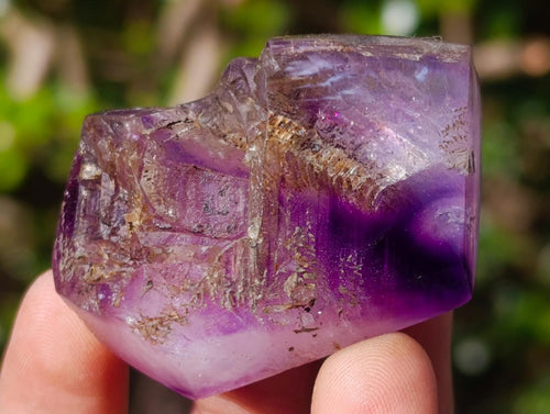 Polished Smokey Window Amethyst Crystals x 24 From Akansobe, Madagascar - Toprock Gemstones and Minerals 