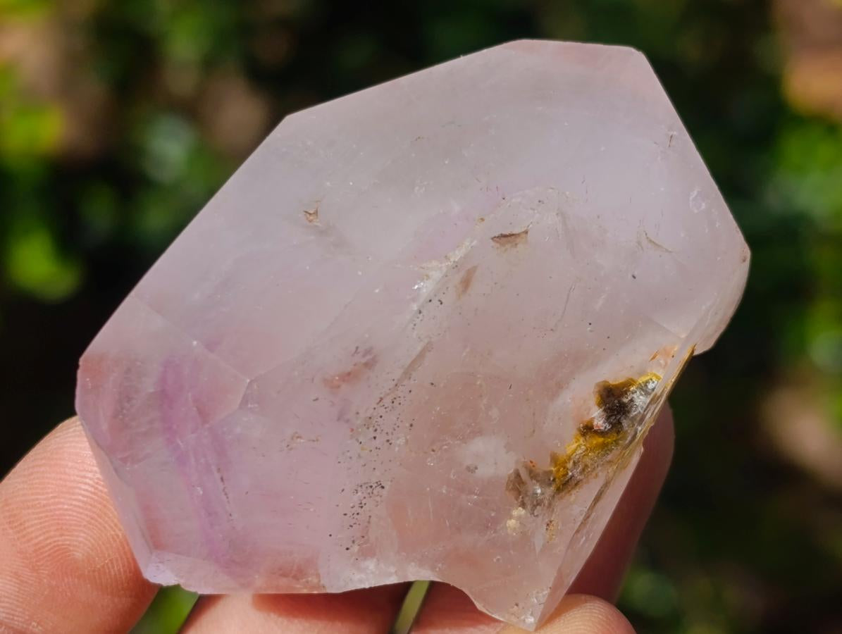 Polished Smokey Window Amethyst Crystals x 24 From Akansobe, Madagascar - Toprock Gemstones and Minerals 
