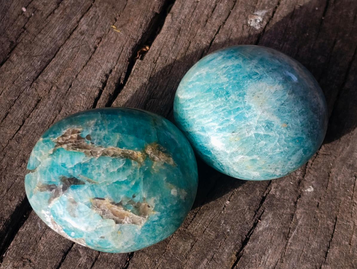 Polished Banded Agate Galets x 12 From Madagascar - Toprock Gemstones and Minerals 