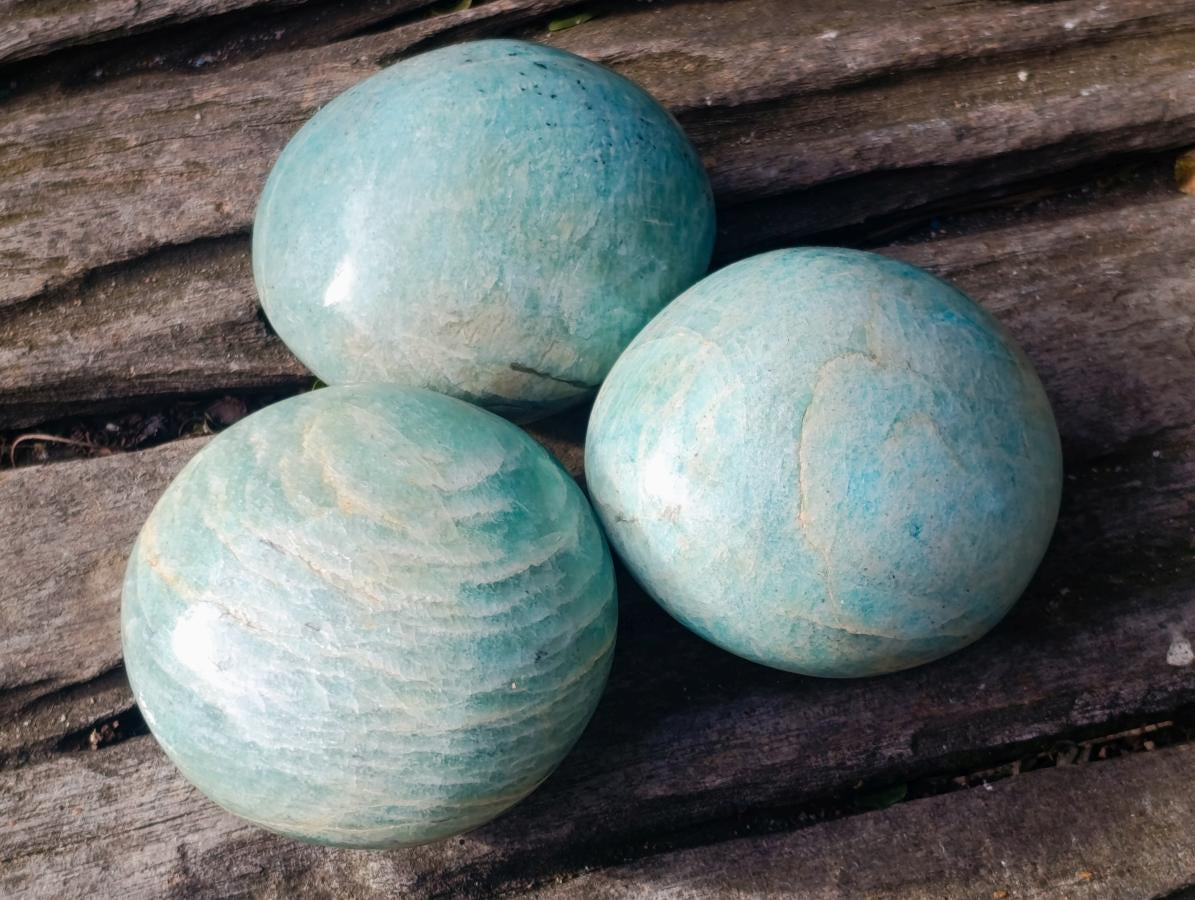Polished Banded Agate Galets x 12 From Madagascar - Toprock Gemstones and Minerals 