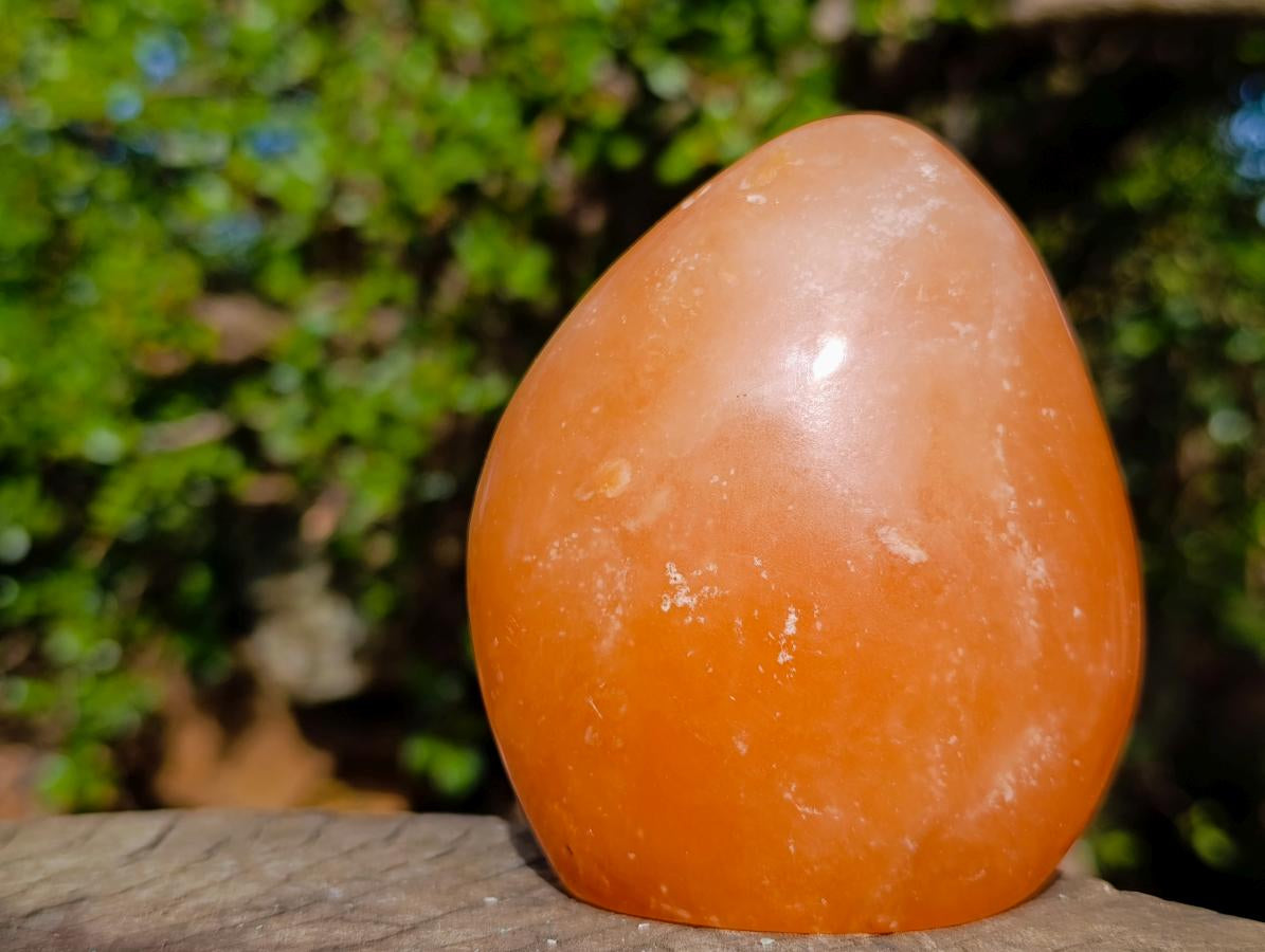 Polished Orange Twist Calcite Standing Display Pieces x 2 From Maevantanana, Madagascar - Toprock Gemstones and Minerals 