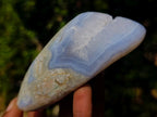 Polished Blue Lace Agate Standing Display Pieces x 6 From Nsanje, Malawi - Toprock Gemstones and Minerals 