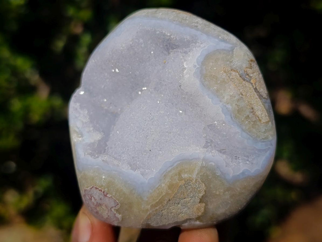 Polished Blue Lace Agate Standing Display Pieces x 6 From Nsanje, Malawi - Toprock Gemstones and Minerals 
