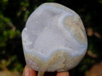 Polished Blue Lace Agate Standing Display Pieces x 6 From Nsanje, Malawi - Toprock Gemstones and Minerals 