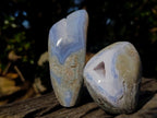 Polished Blue Lace Agate Standing Display Pieces x 6 From Nsanje, Malawi - Toprock Gemstones and Minerals 