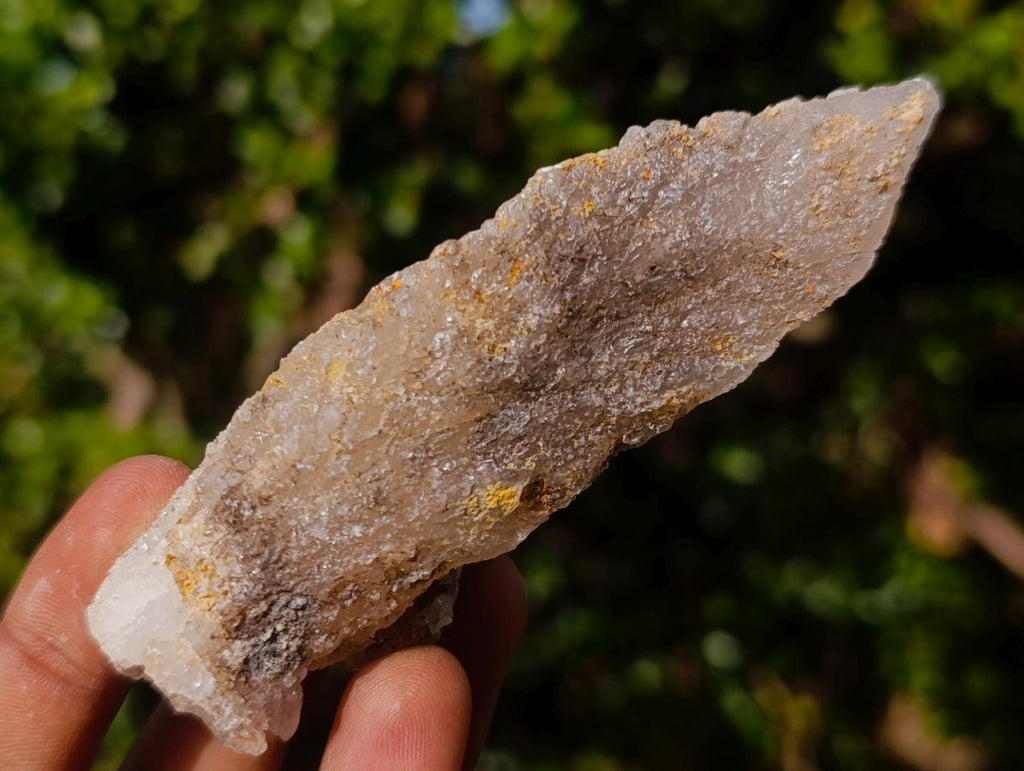 Natural Drusy Quartz Coated Spearhead Calcite Specimens x 12 From Albert's Mountain, Lesotho - Toprock Gemstones and Minerals 