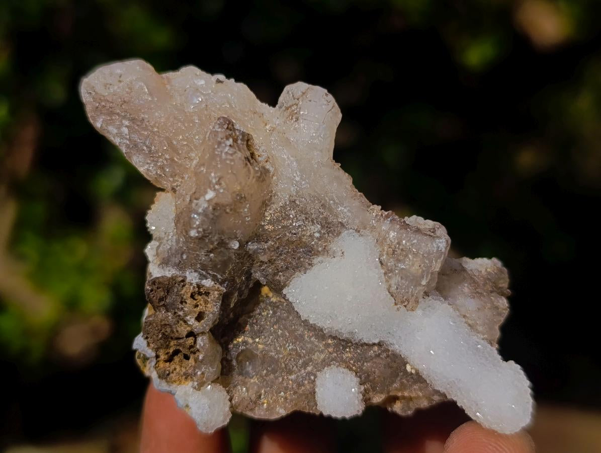 Natural Drusy Quartz Coated Spearhead Calcite Specimens x 12 From Albert's Mountain, Lesotho - Toprock Gemstones and Minerals 