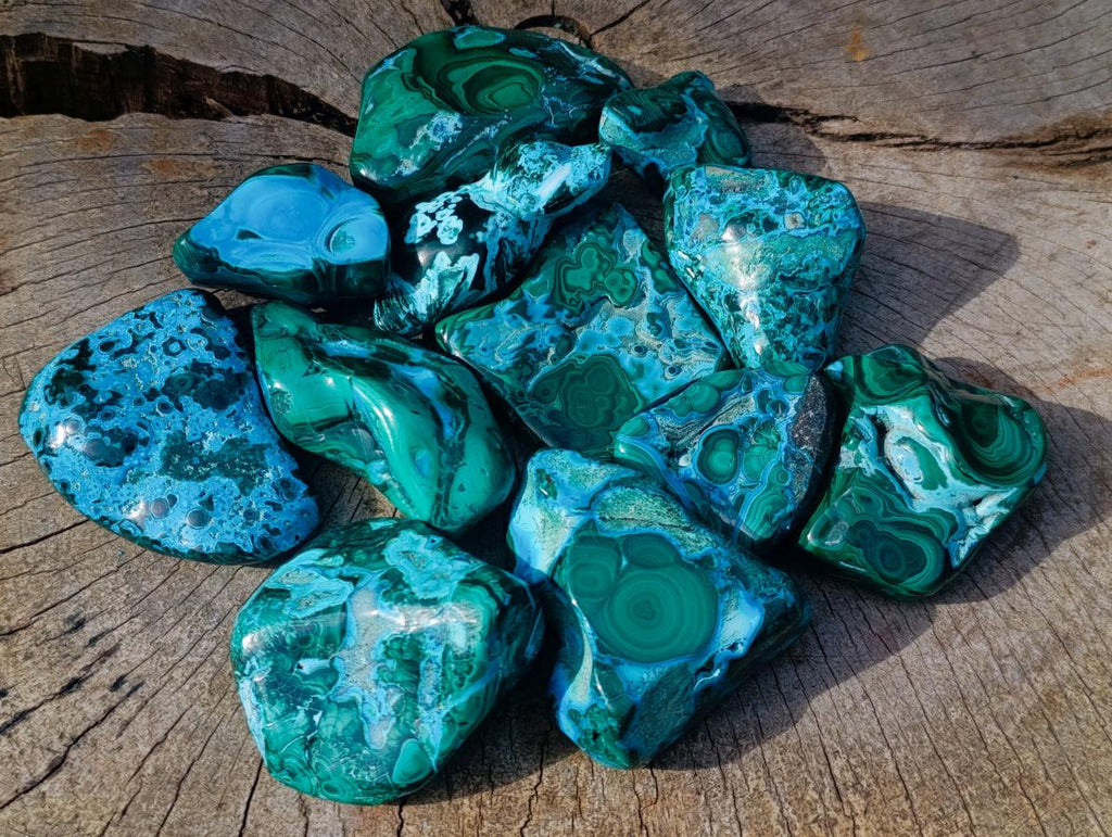 Polished Malacolla Free Forms x 12 From Kulukuluku, Congo - Toprock Gemstones and Minerals 