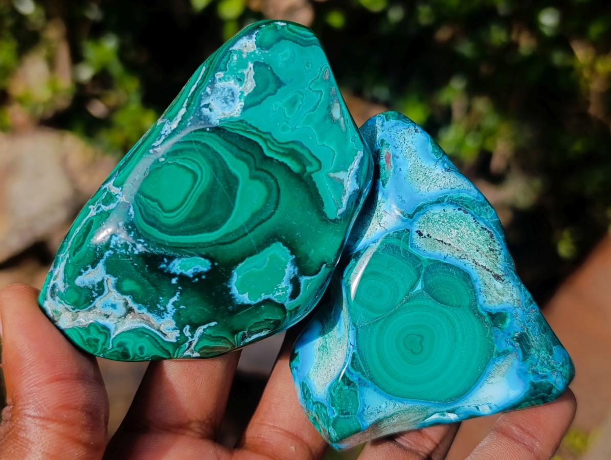 Polished Malacolla Free Forms x 12 From Kulukuluku, Congo - Toprock Gemstones and Minerals 
