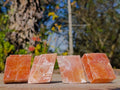 Natural Rhombohedral Sunset Orange Calcite Specimens x 24 From Spitzkop, Namibia - Toprock Gemstones and Minerals 