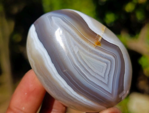 Polished Banded Agate Galets x 12 From Madagascar