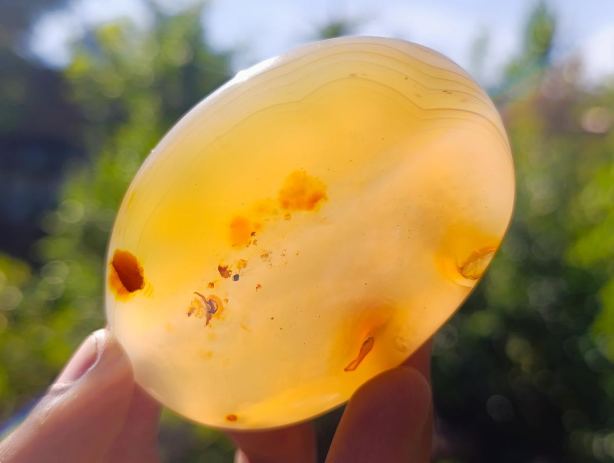 Polished Banded Agate Galets x 12 From Madagascar - Toprock Gemstones and Minerals 