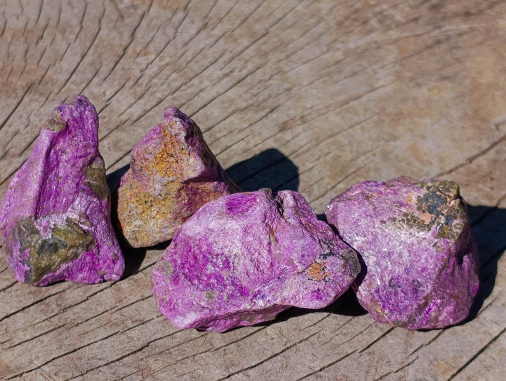 Natural Cobbed Stichtite Specimens x 70 From Barberton, South Africa