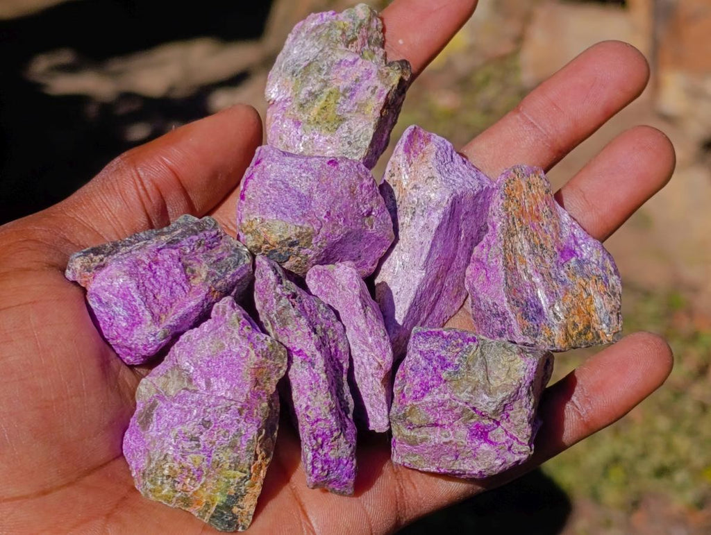 Natural Cobbed Stichtite Specimens x 70 From Barberton, South Africa
