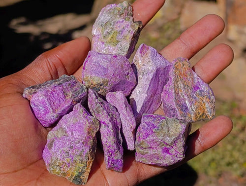 Natural Cobbed Stichtite Specimens x 70 From Barberton, South Africa