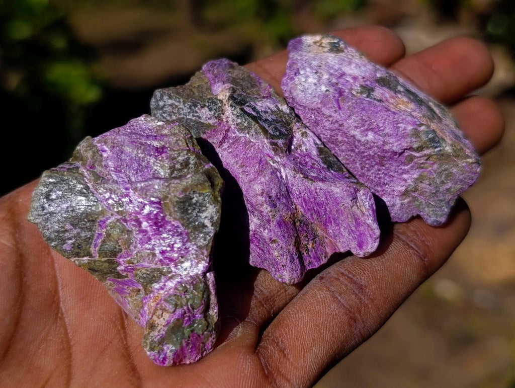 Natural Cobbed Stichtite Specimens x 70 From Barberton, South Africa