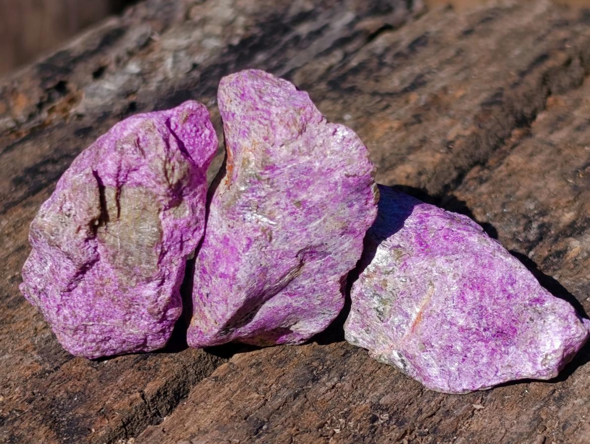Natural Cobbed Stichtite Specimens x 70 From Barberton, South Africa