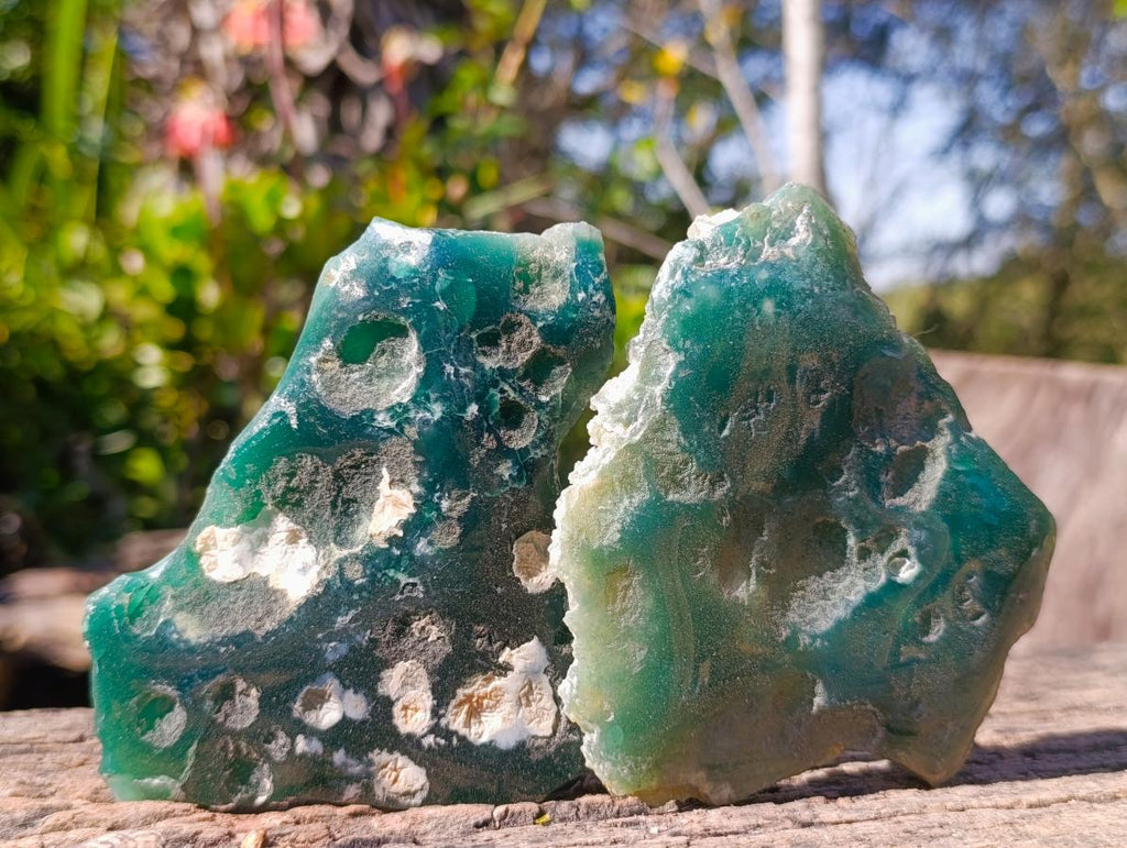 Polished On One Side Mtorolite Chrysoprase Slices x 12 From Mutorashanga, Zimbabwe - Toprock Gemstones and Minerals 