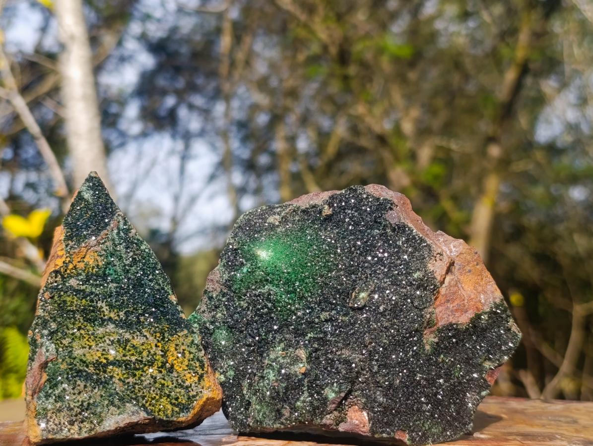 Natural Libethenite Crystals on Dolomite Matrix Specimens x 3 From Shituru, Congo - Toprock Gemstones and Minerals 