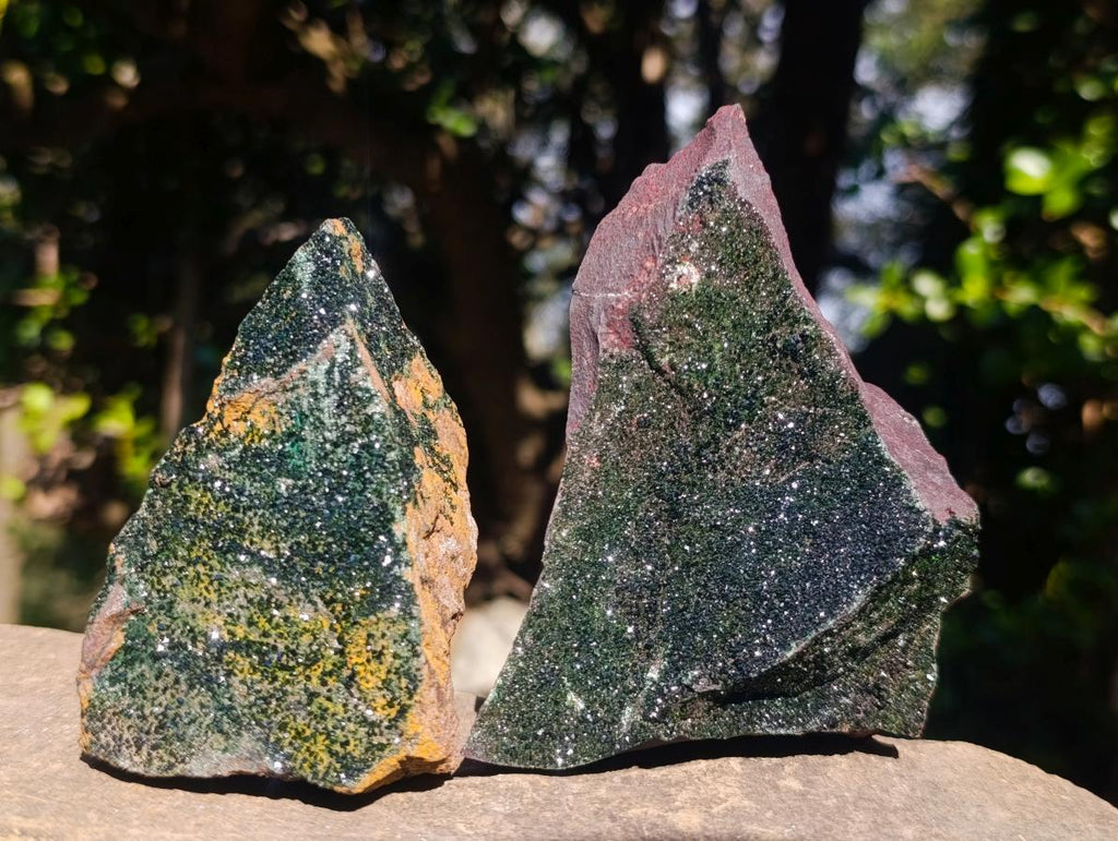 Natural Libethenite Crystals on Dolomite Matrix Specimens x 3 From Shituru, Congo - Toprock Gemstones and Minerals 