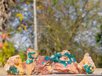 Natural Dioptase on Dolomite Specimens x 12 From Likasi, Congo - Toprock Gemstones and Minerals 
