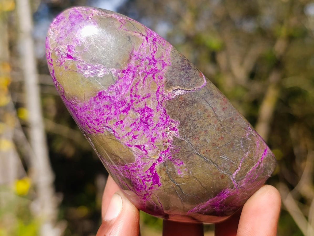 Polished Stichtite Standing Display Pieces x 3 From Barberton, South Africa - Toprock Gemstones and Minerals 