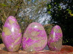 Polished Stichtite Standing Display Pieces x 3 From Barberton, South Africa - Toprock Gemstones and Minerals 