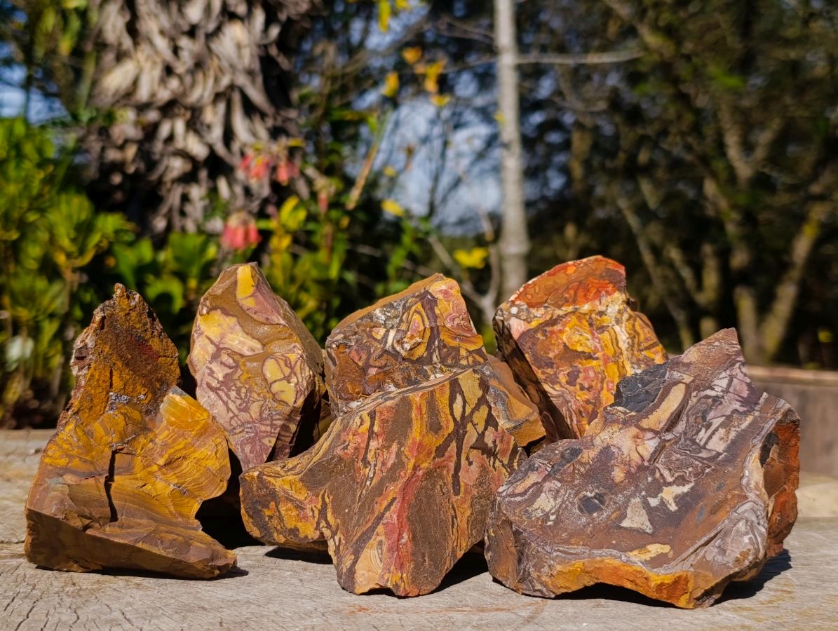 Natural Nguni Jasper Cobbed Specimens x 6 From Northern Cape, South Africa - Toprock Gemstones and Minerals 