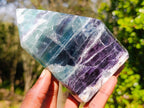 Polished Watermelon Fluorite Crystal Points x 3 From Uis, Namibia - Toprock Gemstones and Minerals 