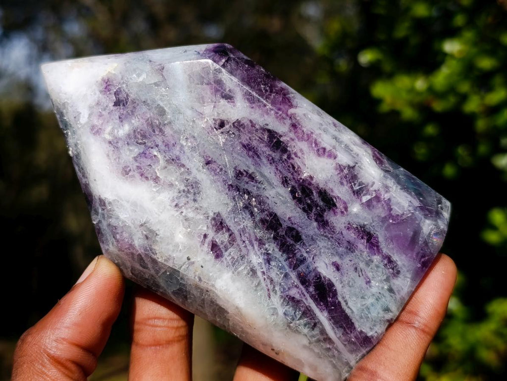 Polished Watermelon Fluorite Crystal Points x 3 From Uis, Namibia - Toprock Gemstones and Minerals 