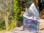 Polished Watermelon Fluorite Crystal Points x 3 From Uis, Namibia - Toprock Gemstones and Minerals 