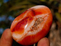 Polished Carnelian Agate Gemstone Galets x 24 From Madagascar - Toprock Gemstones and Minerals 