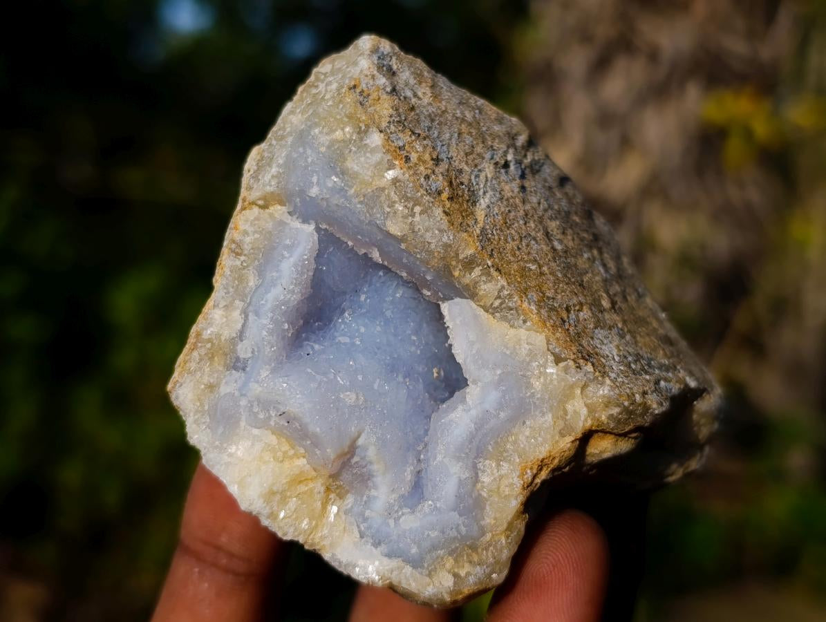 Natural Blue Lace Agate Geode Specimens x 12 From Nsanje, Malawi - Toprock Gemstones and Minerals 