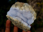 Natural Blue Lace Agate Geode Specimens x 12 From Nsanje, Malawi - Toprock Gemstones and Minerals 