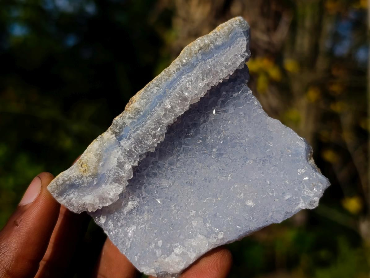 Natural Blue Lace Agate Geode Specimens x 12 From Nsanje, Malawi - Toprock Gemstones and Minerals 