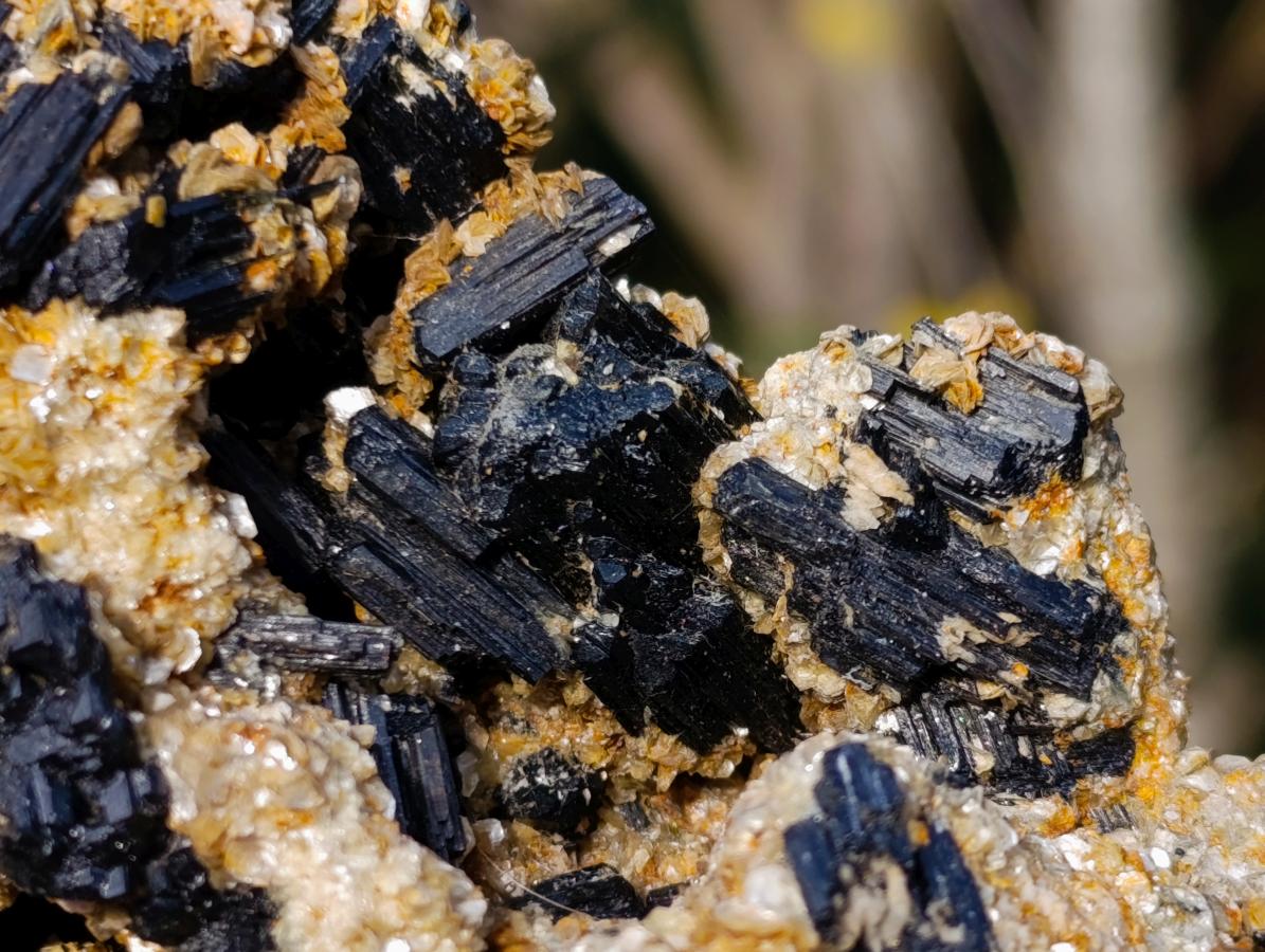 Natural Schorl Black Tourmaline with Muscovite Mica Specimens x 2 From Erongo, Namibia - Toprock Gemstones and Minerals 