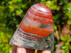 Polished Bloodstone Standing Display Pieces x 3 From Swaziland - Toprock Gemstones and Minerals 