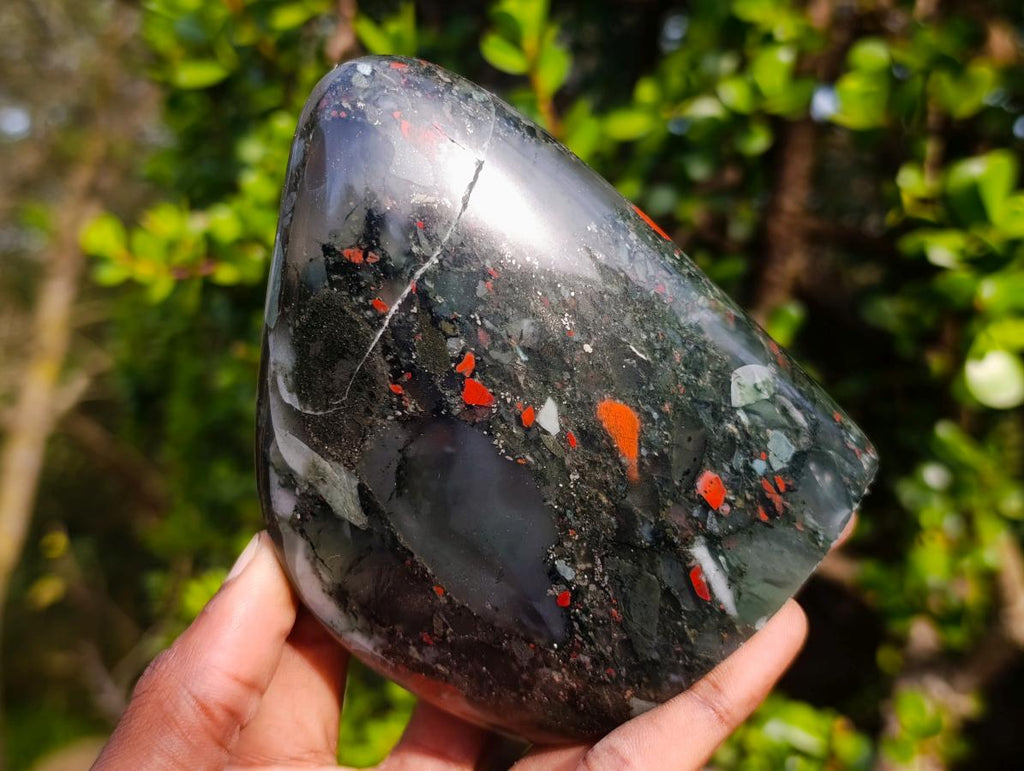 Polished Bloodstone Standing Display Pieces x 3 From Swaziland - Toprock Gemstones and Minerals 