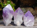 Natural Jacaranda Amethyst Single Crystals x 12 From Mumbwa, Zambia - Toprock Gemstones and Minerals 