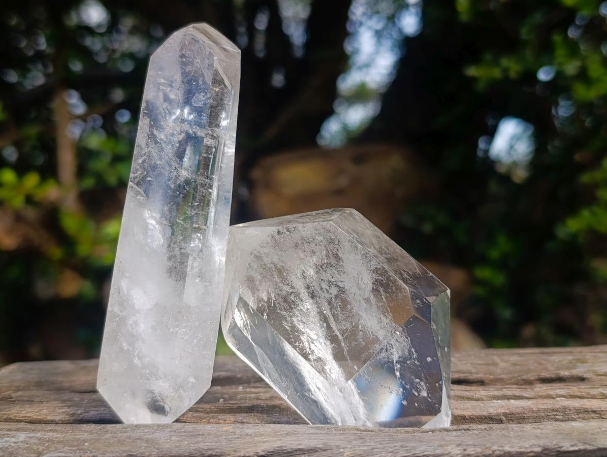 Polished Clear Quartz Display Crystals x 6 From Madagascar - Toprock Gemstones and Minerals 