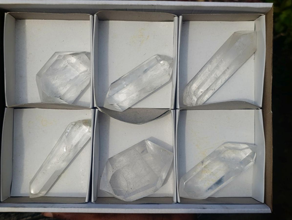 Polished Clear Quartz Display Crystals x 6 From Madagascar - Toprock Gemstones and Minerals 