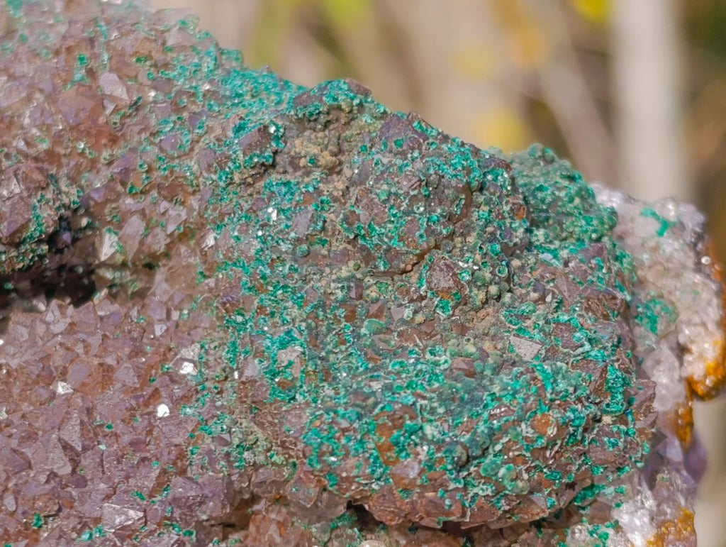 Natural Large Ball Malachite Coated Smokey Quartz on Dolomite Matrix x 1 From Mindingi Mine, Congo - Toprock Gemstones and Minerals 
