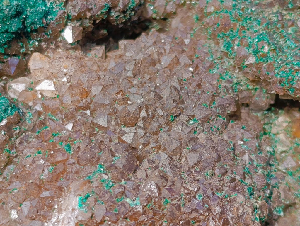 Natural Large Ball Malachite Coated Smokey Quartz on Dolomite Matrix x 1 From Mindingi Mine, Congo - Toprock Gemstones and Minerals 