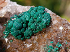 Natural Large Ball Malachite Coated Smokey Quartz on Dolomite Matrix x 1 From Mindingi Mine, Congo - Toprock Gemstones and Minerals 