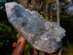 Polished Blue Celestite Display Crystals x 2 From Sakoany, Madagascar - Toprock Gemstones and Minerals 