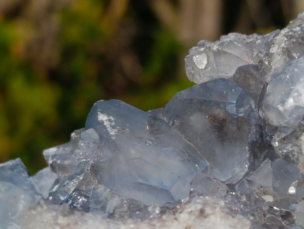 Polished Blue Celestite Display Crystals x 2 From Sakoany, Madagascar - Toprock Gemstones and Minerals 