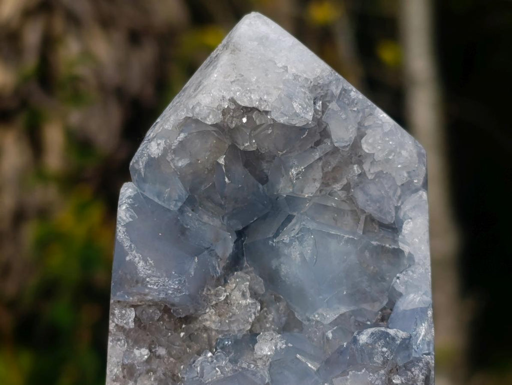 Polished Blue Celestite Display Crystals x 2 From Sakoany, Madagascar - Toprock Gemstones and Minerals 