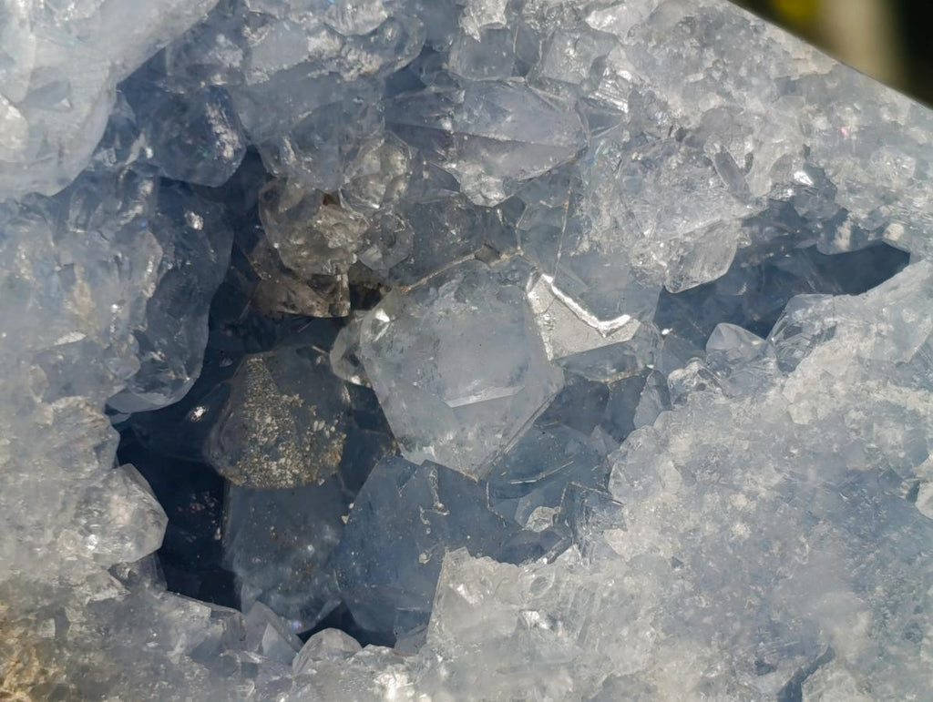 Polished Blue Celestite Display Crystals x 2 From Sakoany, Madagascar - Toprock Gemstones and Minerals 