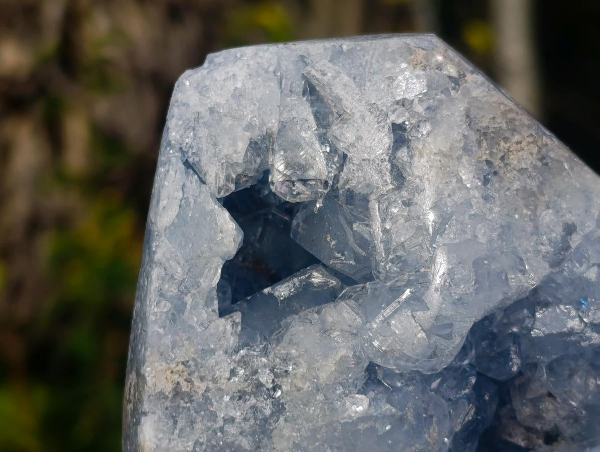 Polished Blue Celestite Display Crystals x 2 From Sakoany, Madagascar - Toprock Gemstones and Minerals 
