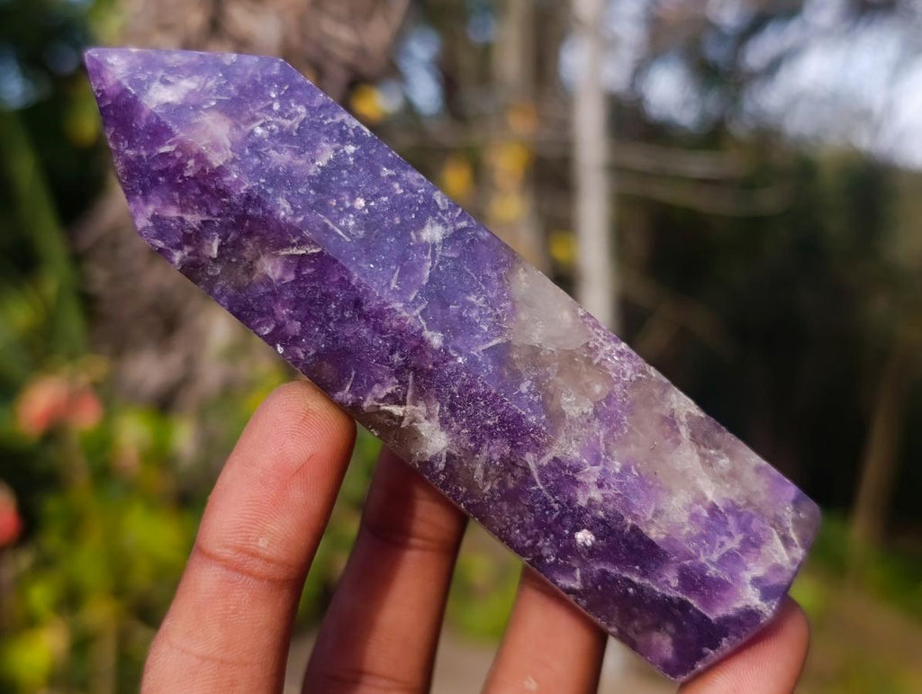Polished Lepidolite Display Crystal Points x 6 From Ambatondrazaka, Madagascar - Toprock Gemstones and Minerals 